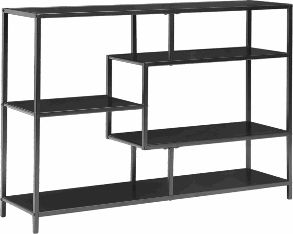Opbevaringsreol Nordlys Furniture Odda sort metal 78Ã114Ã30 cm